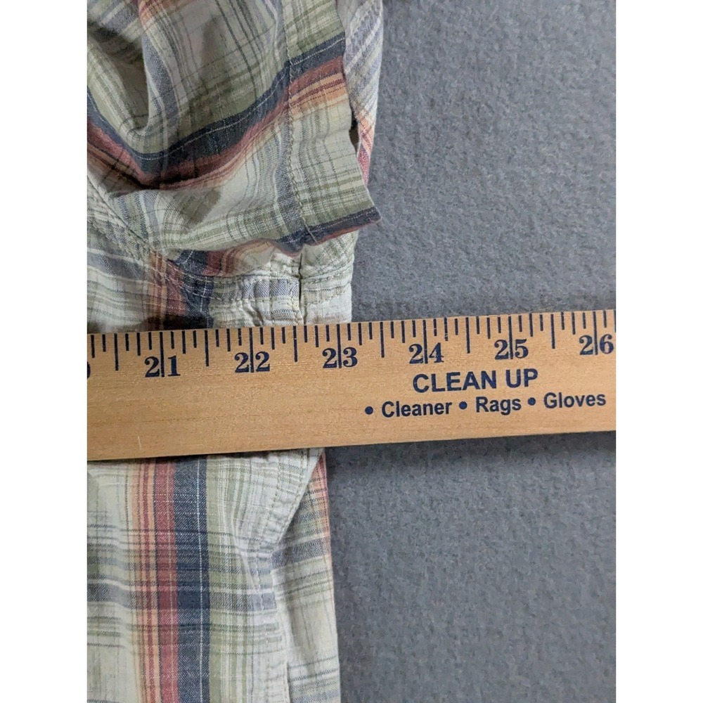 Lucky Brand XXL Short Sleeve Western Plaid Pearl Snap Shirt - Picture 7 of 8